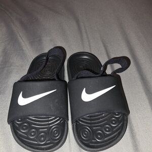 Nike Kids Black Slide Sandals